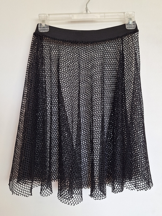 Beauty In Dekay Dresses & Skirts - BEAUTY IN DEKAY RARE Black Mesh Large Fishnet A-Line Goth Midi Skirt Sz M